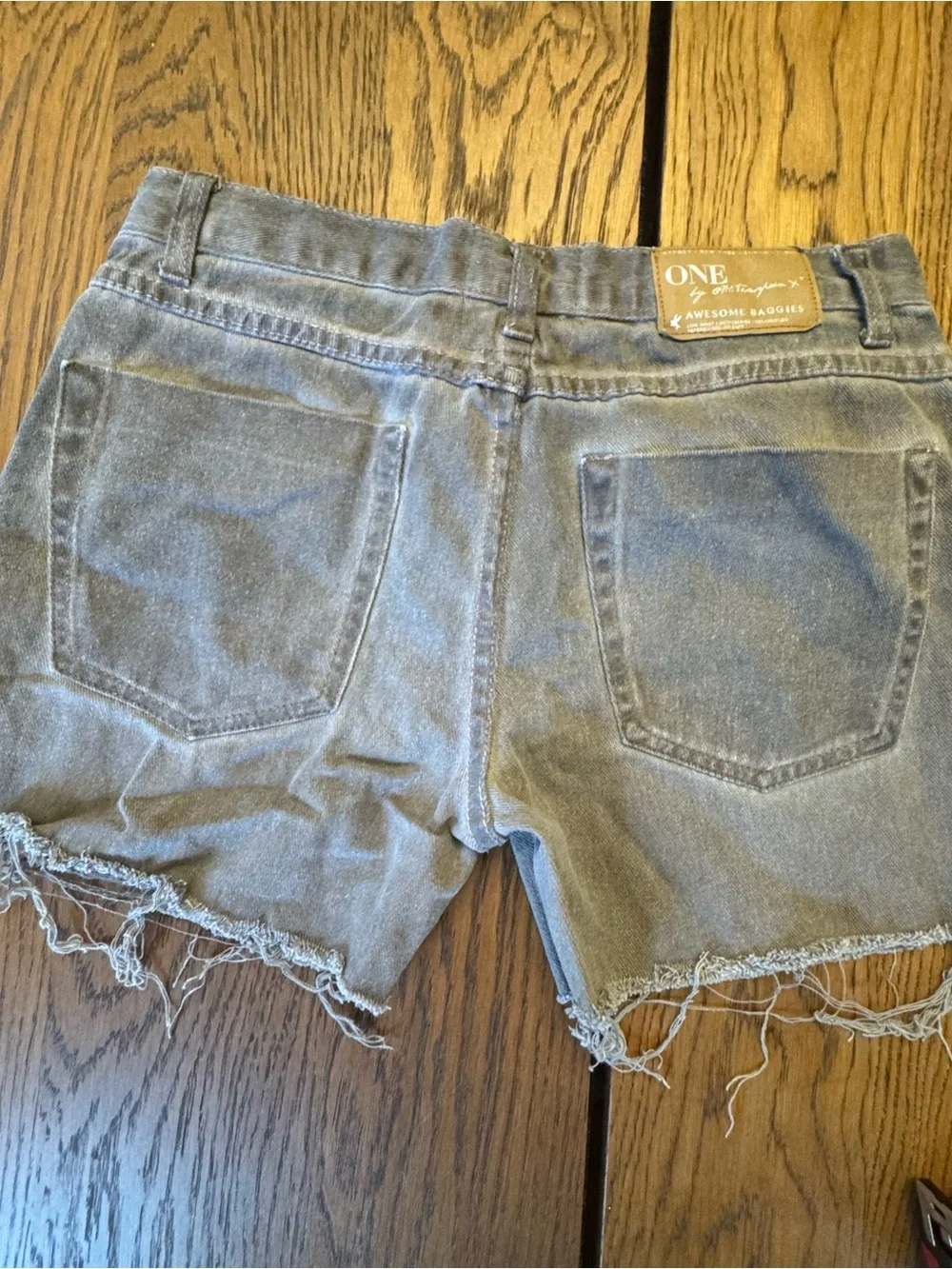 One Teaspoon Awesome Baggie Shorts Waist 28 Denim Destroyed Long Jean Cut Offs